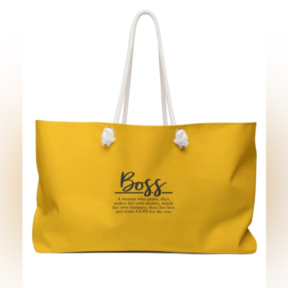 “BOSS” CUSTOM Oversized Weekender Tote